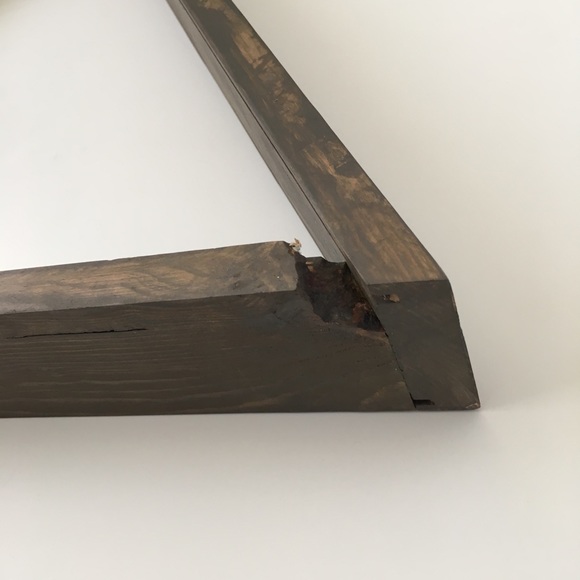 Large Handmade Wood Triangle Shelf Art Decor Boho - Picture 5 of 6